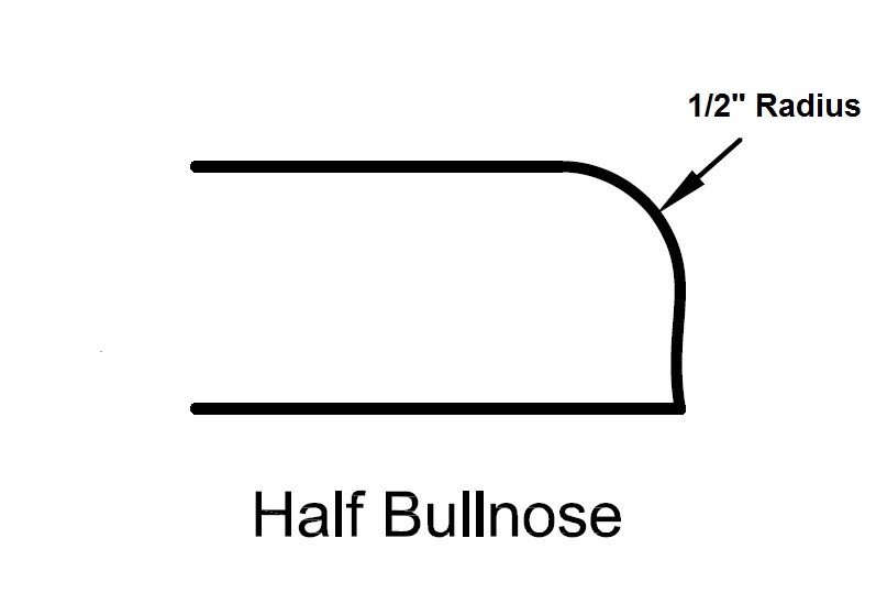 half bullnose 1/2 edge profile